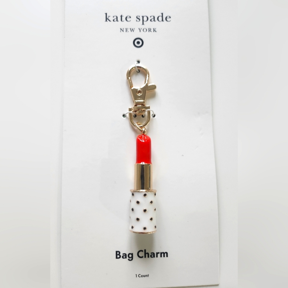 Kate Spade X Target Lipstick Bag Charm Keychain